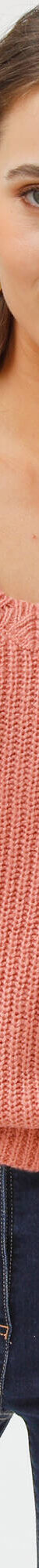 Pull col V, maille anglaise (bois de rose) Pull col V, maille anglaise (bois de rose)
